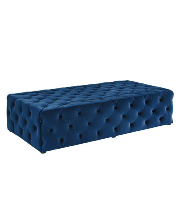 Luxe Victory Blue Ottoman